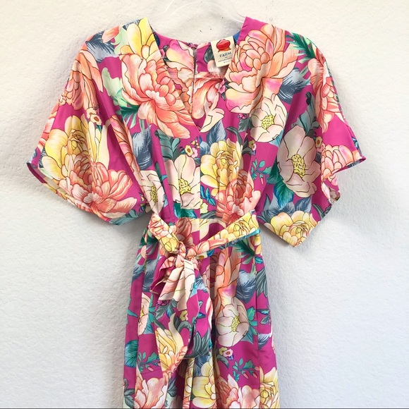 Farm Rio Eulalie Wide Leg Jumpsuit Floral Sz XS - Picture 5 of 6